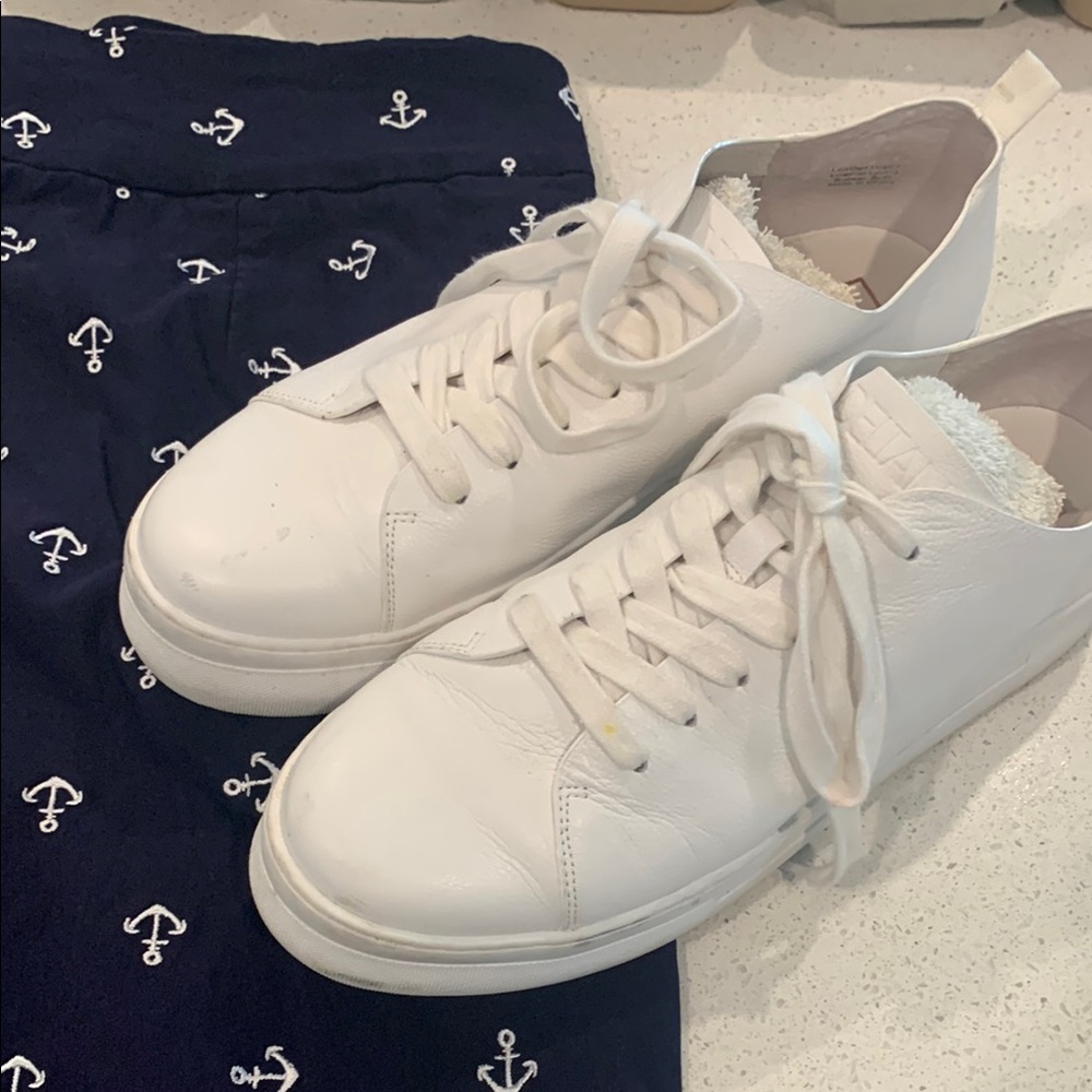 Classic White Lace-Up Sneakers - Picture 6 of 12